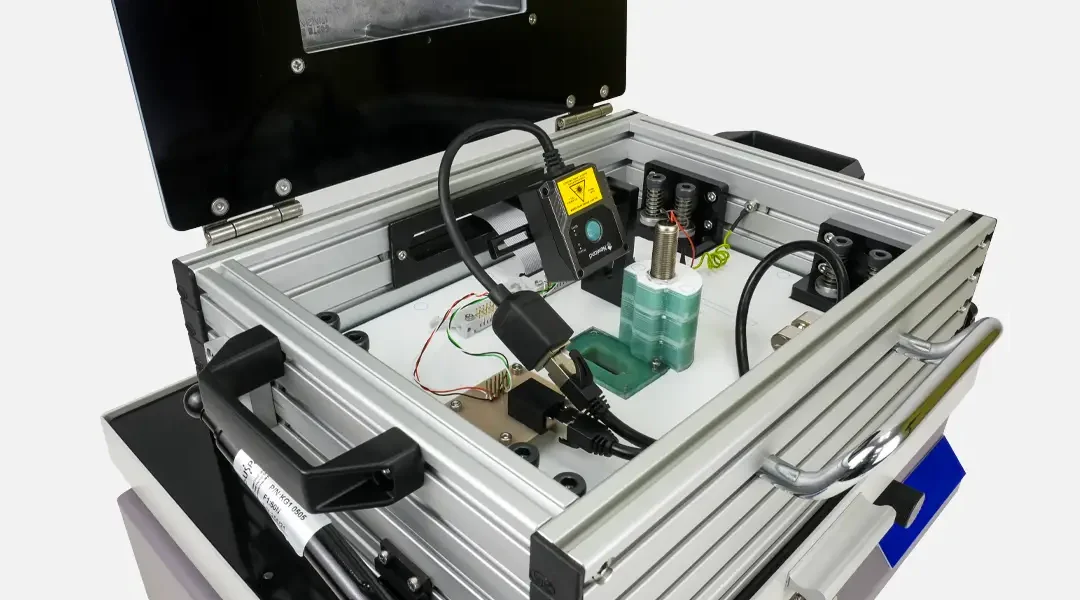 Barcode scanner inside ICT Tester.